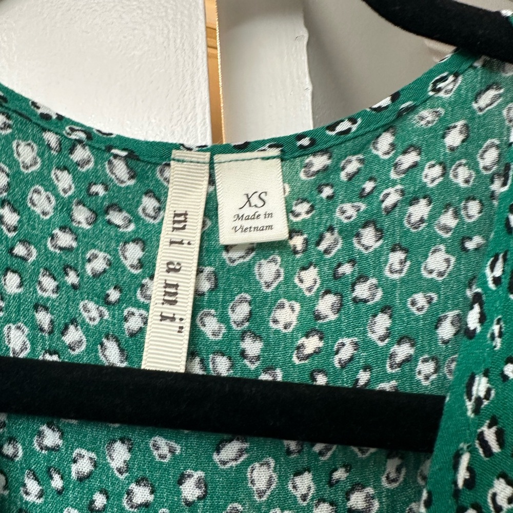 MIAMI | Green, Black & White Polka Dot Sleeveless Romper - Picture 4 of 6